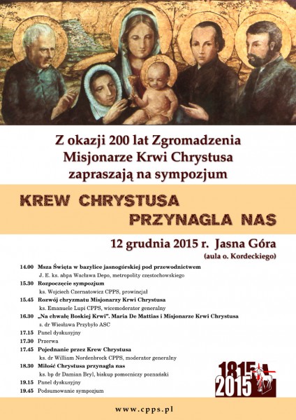 sympozjum 2015 misjonarze Krwi Chrystusa